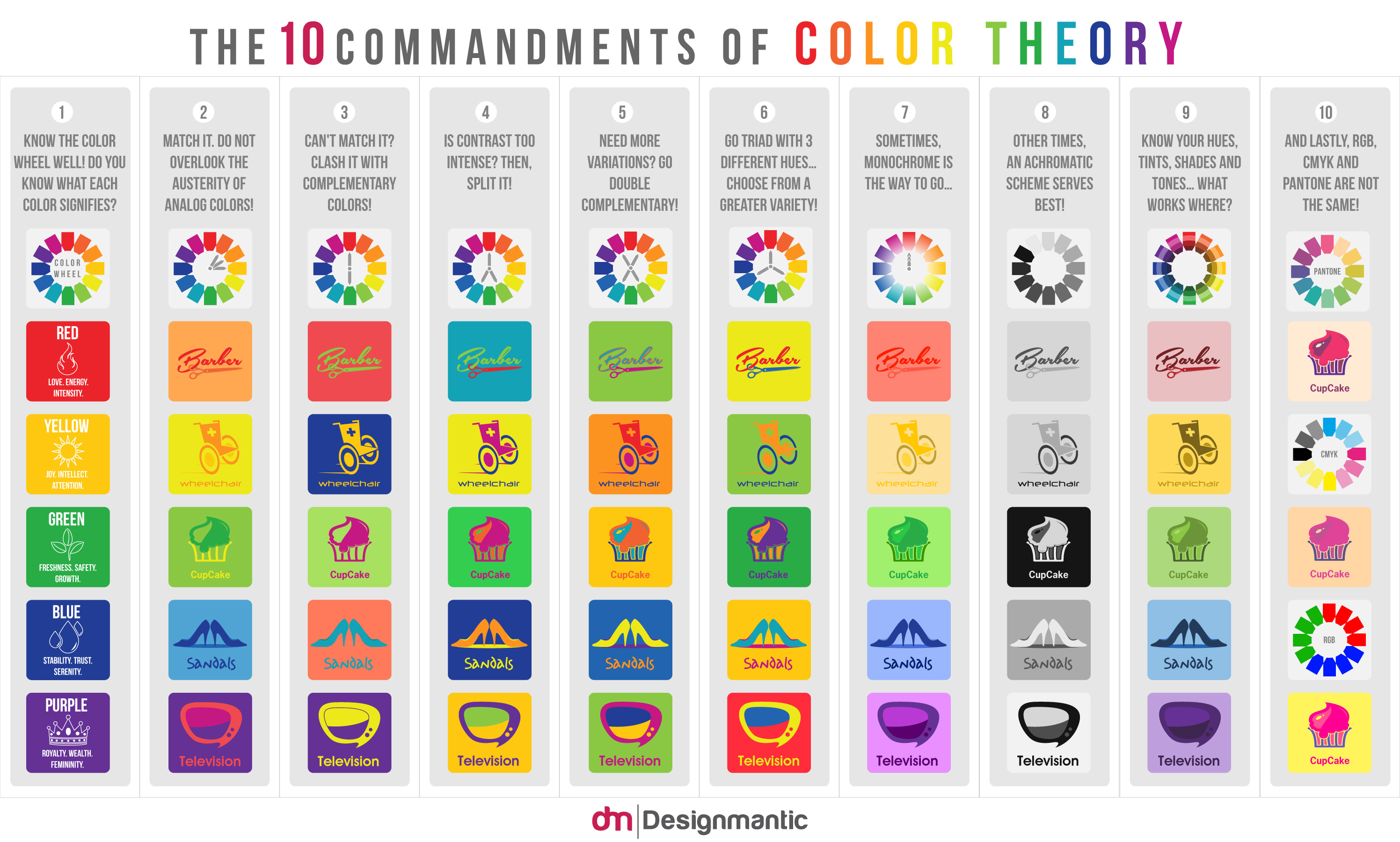 [INFOGRAPHIC]: The 10 Commandments of Color Theory