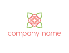 rose flower vector logo design template