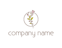 flower stem vector logo creator