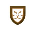 Abstract lion in shield logo