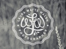 White vintage style logo