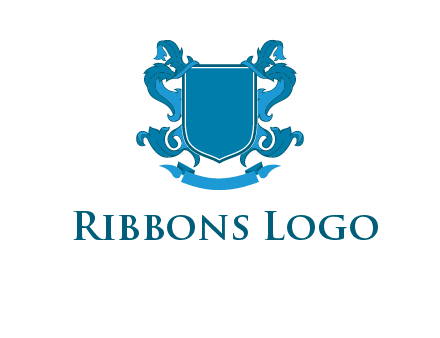 shield with ribbons logo