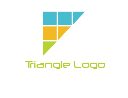 triangle shape in F letter logo