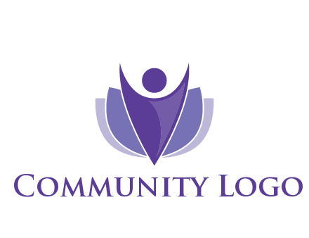 people icon with shield community logo