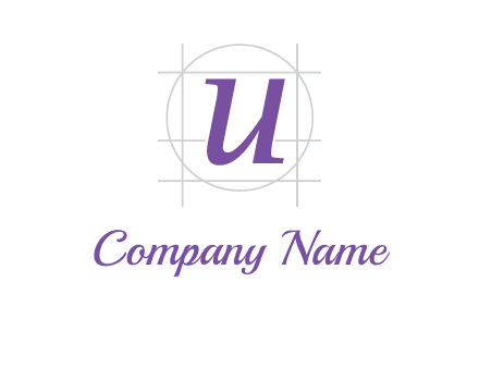 Letter u in circle logo