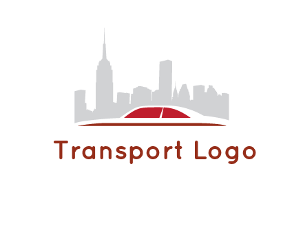 cityscape logo with a rooftop of a car