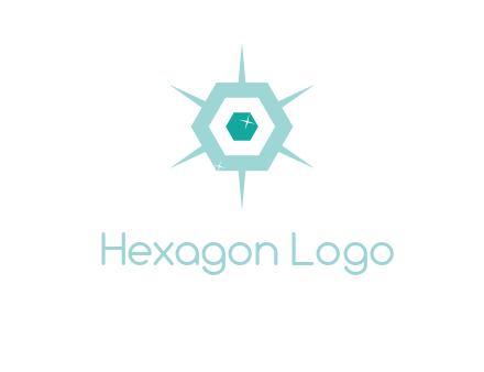 hexagon gemstones jewelry logo