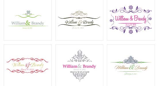 Select Wedding Monogram Designs