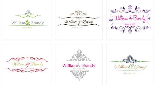 Select Wedding Monogram Designs