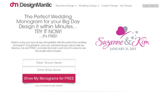 Free Wedding Monogram Maker  DesignMantic: The Design Shop