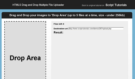 HTML5 Drag And Drop Multiple File Uploader
