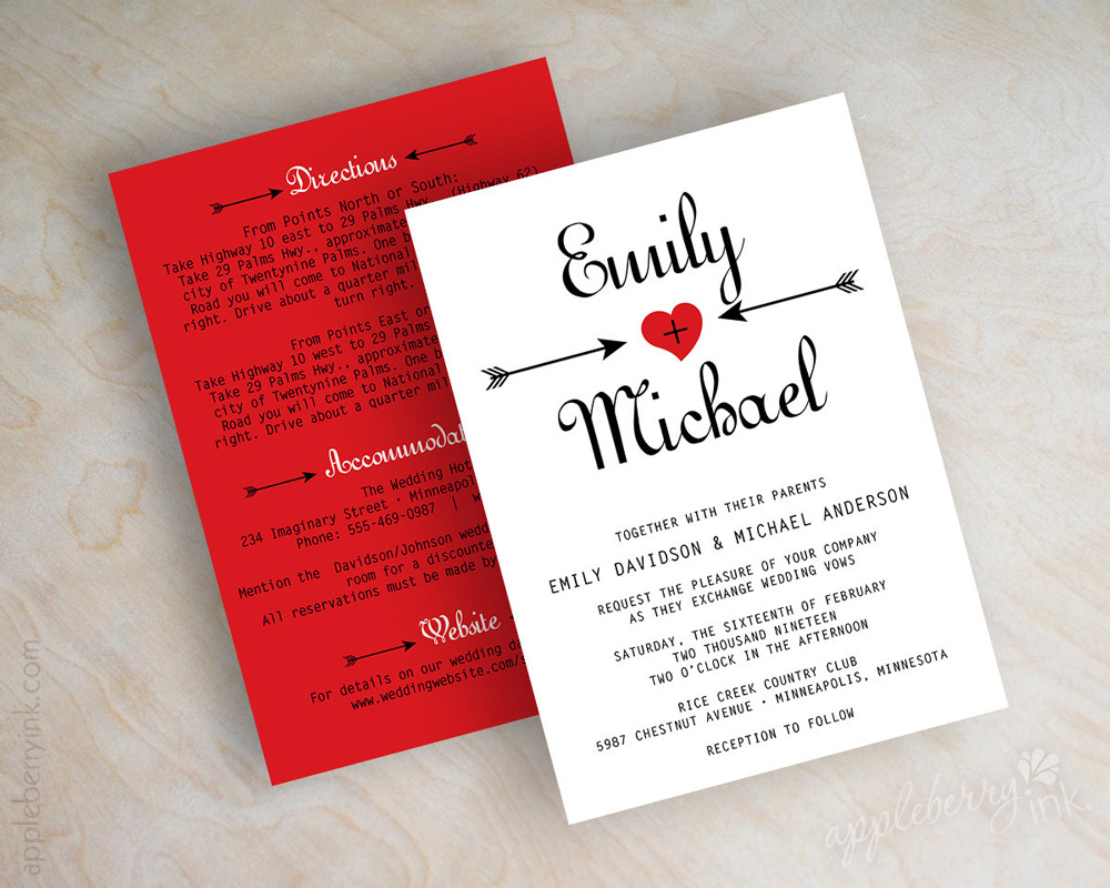 valentines day wedding invitations