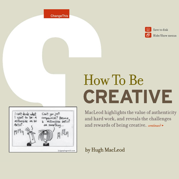 How To Be Creative