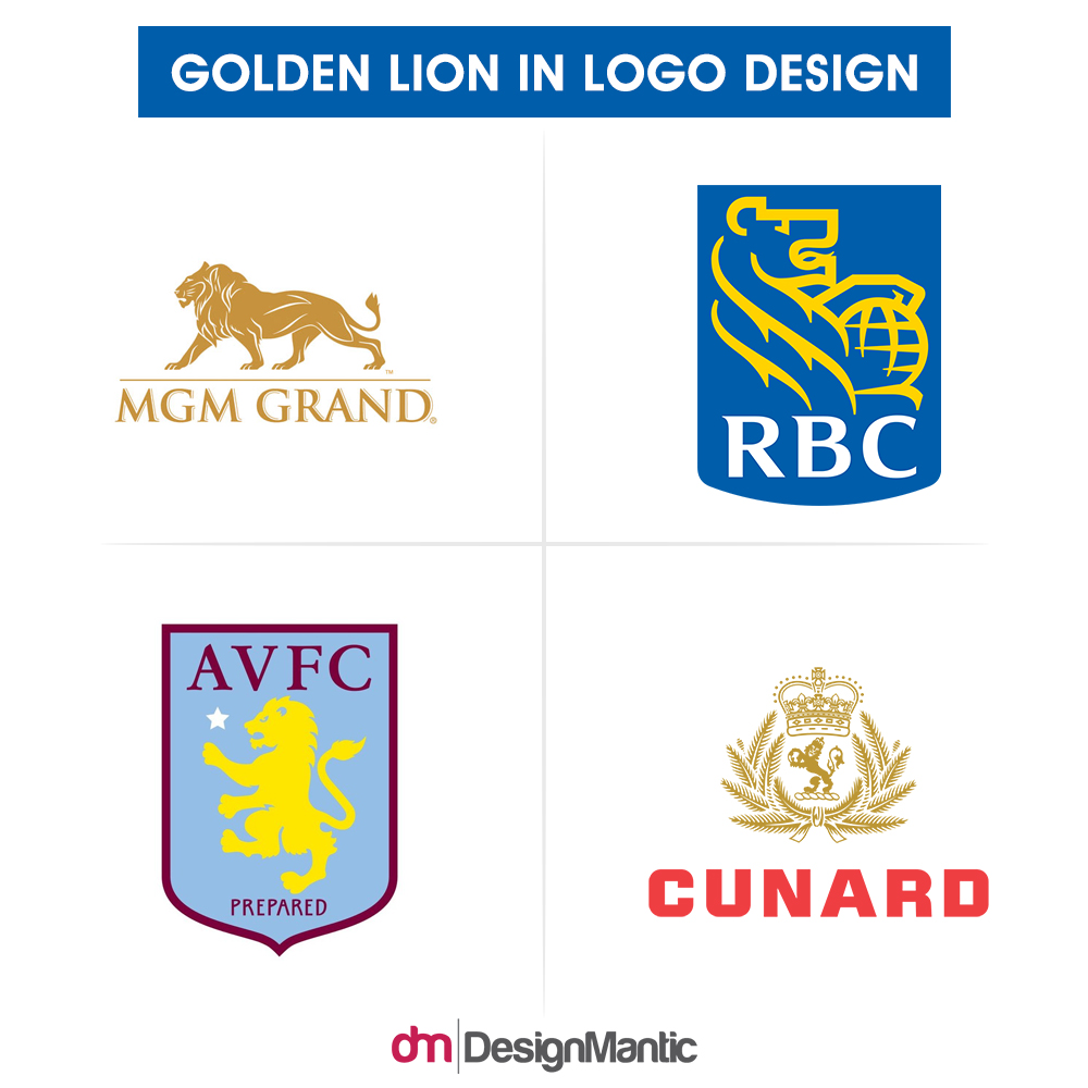 Golden Lion In Logo Design