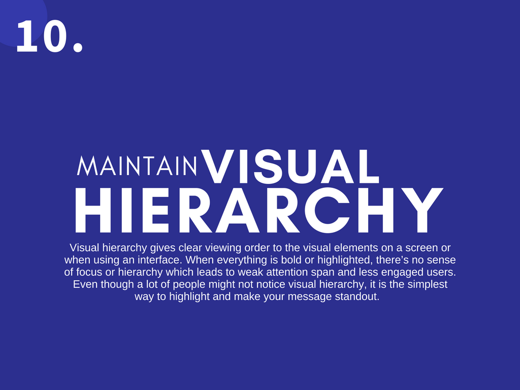 Maintain Visual Hierarchy