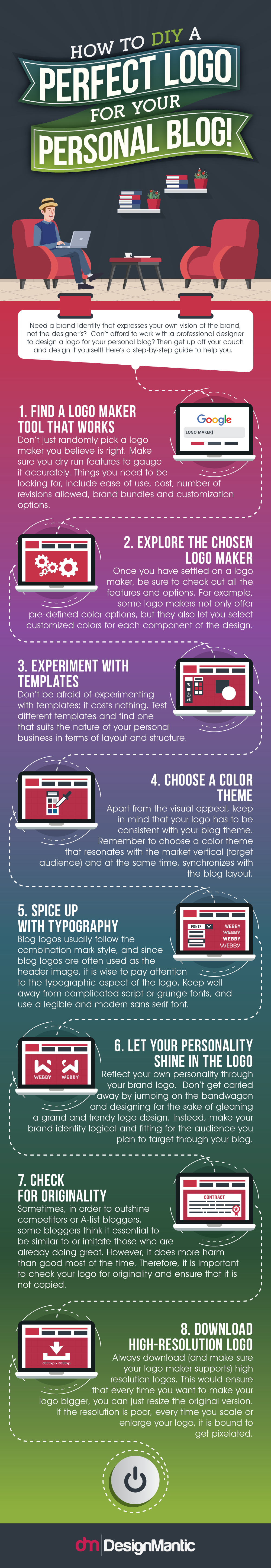 How To Diy Personal Blog Logo Designmantic The Design Shop