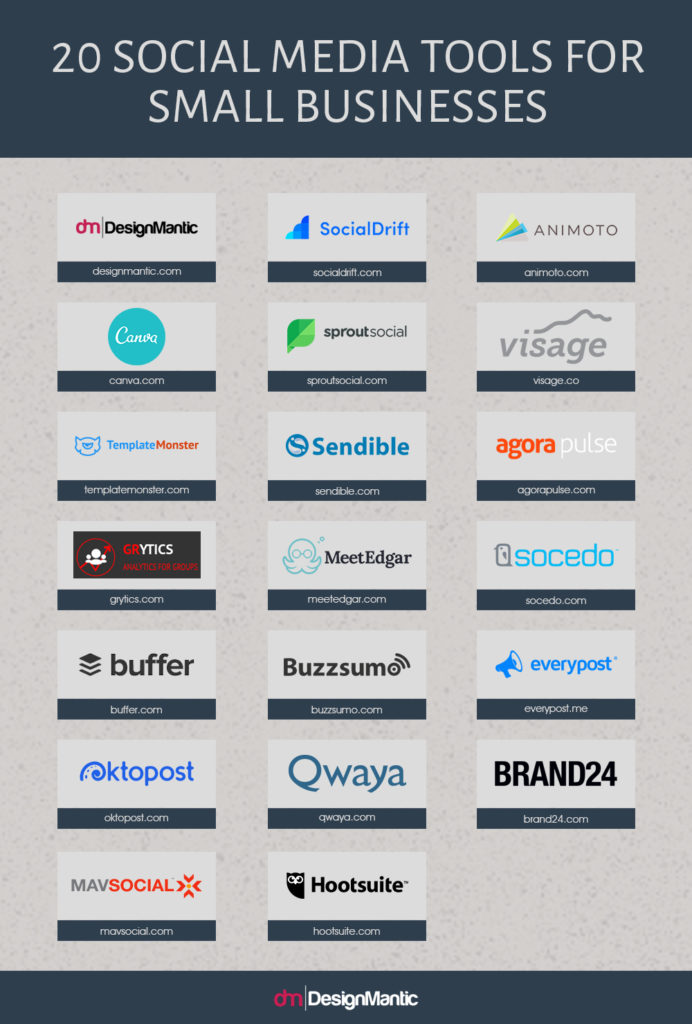 24 Social Media Tools For Small Businesses DesignMantic The Design Shop