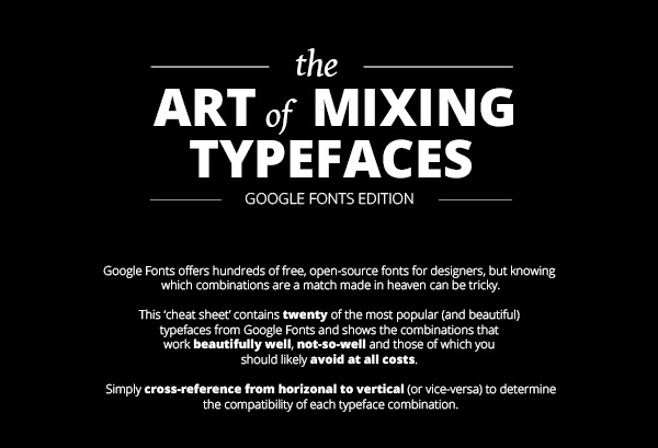 Google Fonts Mixing Guide