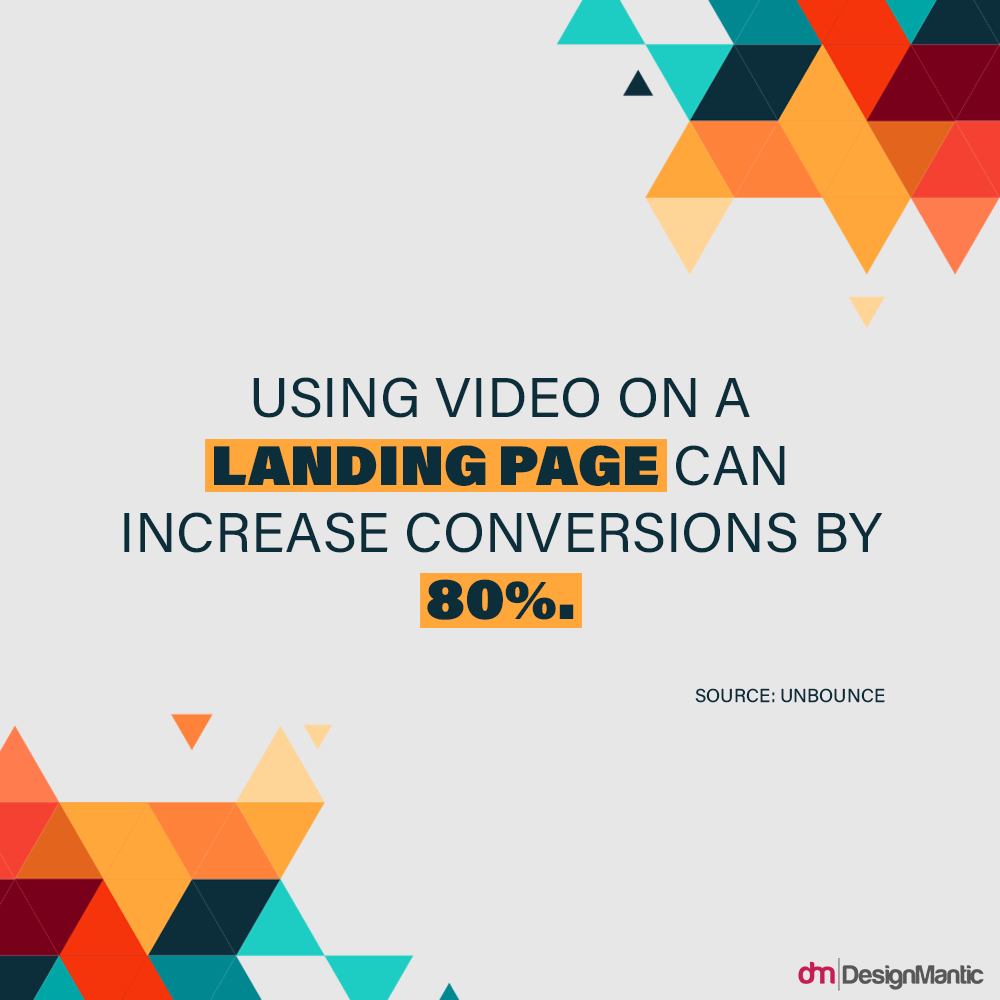 landing page video