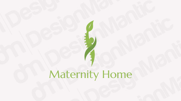 Green logo with woman silhouette