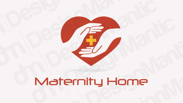 Logo featuring hands with a cross sign in middle