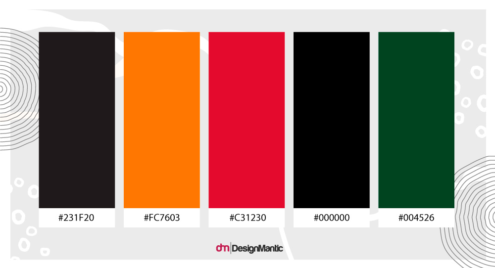 Apparel and Accessories Color Palette