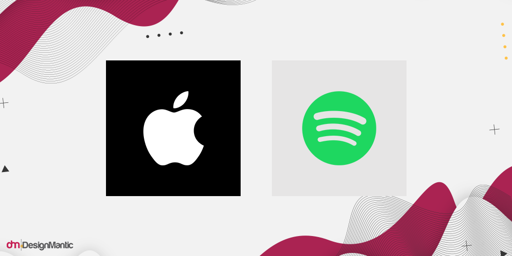 Apple and Spotify Logos