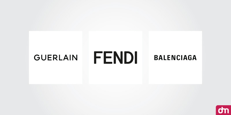 Balenciaga, Fendi, and Guerlain Logos