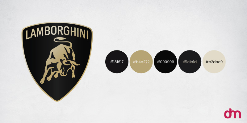 Lamborghini Logo Color palette