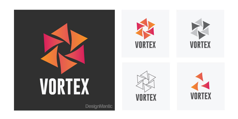 A Logo in different variations