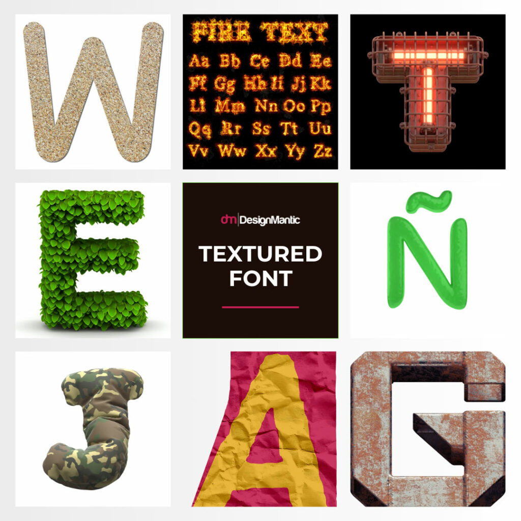 Textured Font Art For Compelling Messages