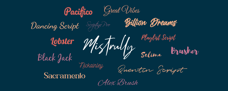 Cursive Fonts in Logo Design