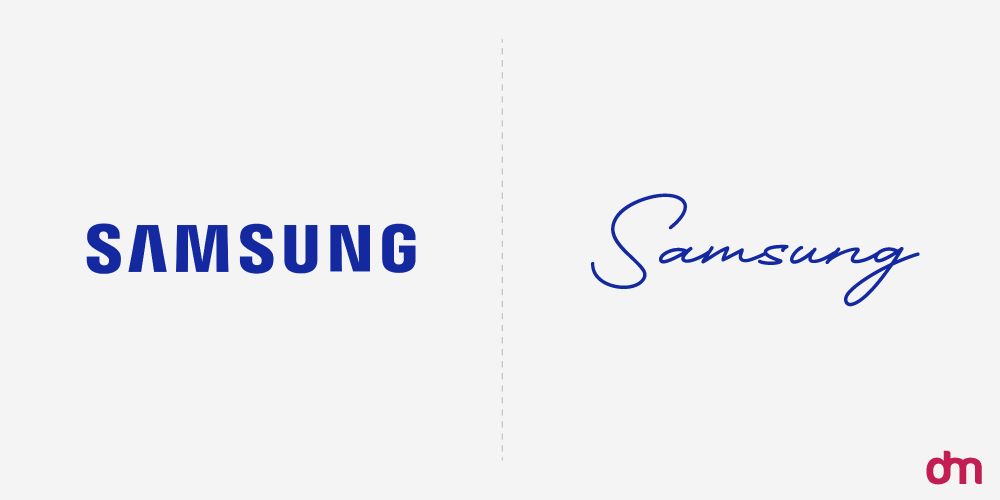 Samsung Logo - Original vs. Reimagined in Cursive Font