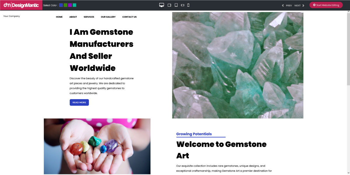 Gemstone Themed Template
