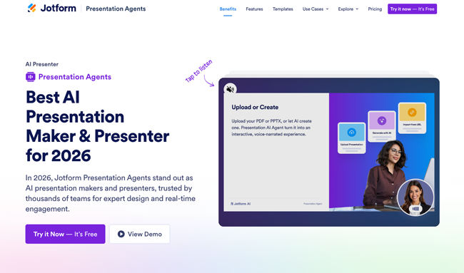 Jotform AI Presentation Agents
