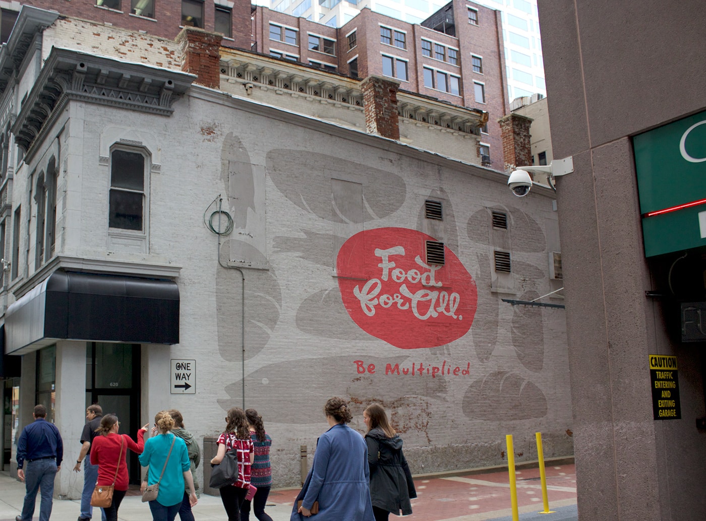 Building graffiti with food for all