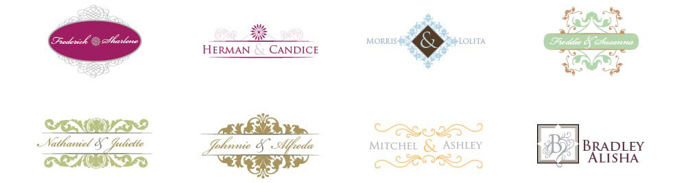 Modern, wedding, monogram, flower, logo design, Floral templates