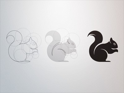 squirrel symbol in circles