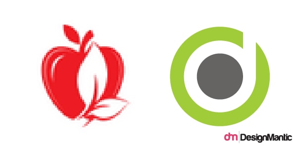 Red apple logo and beat logo