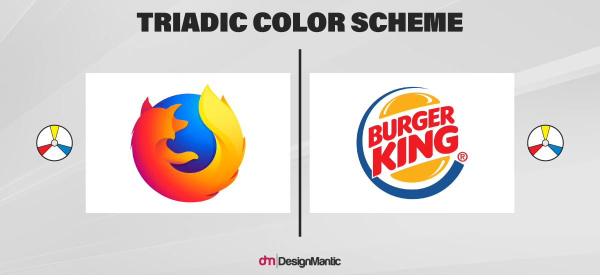 triadic color scheme logos