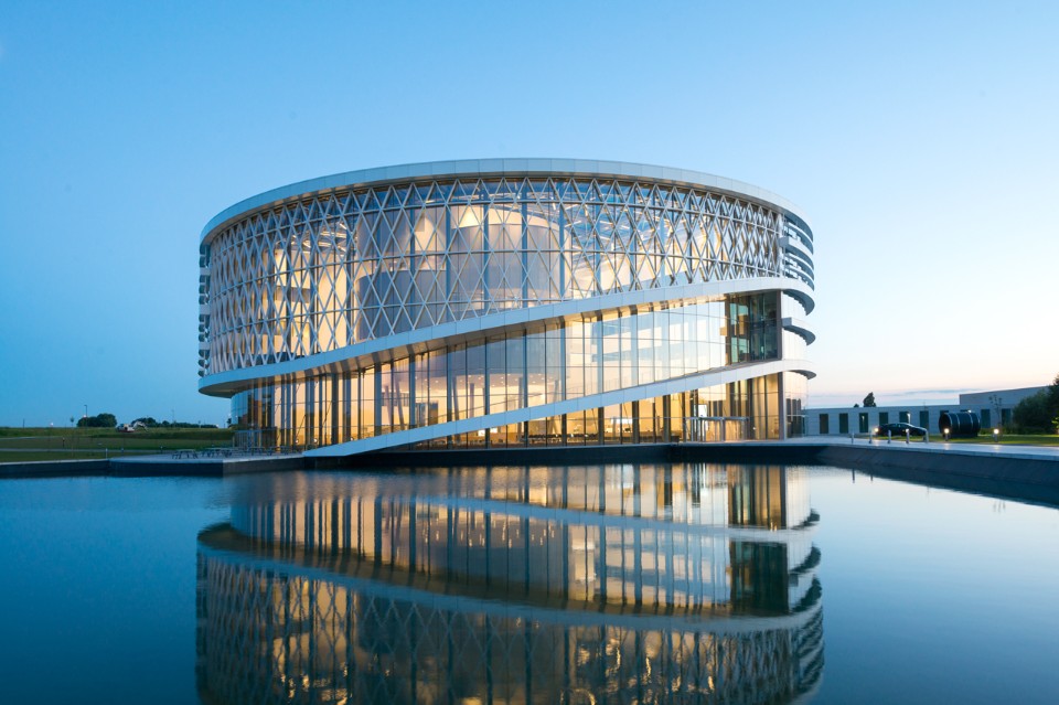 modern circular architecture building