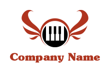 piano tiles in abstract wing band logo