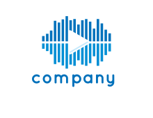 music player button with equalizer band logo