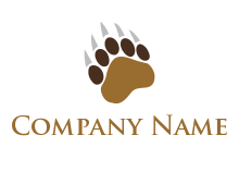 bear paw animal logo