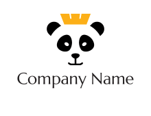 panda face with crown logo