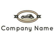vintage car logo design template