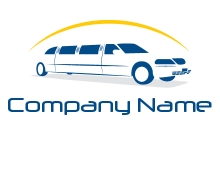 crescent and outline limousine car logo