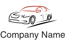 outline of sedan car logo