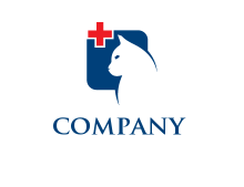 medical aid sign with negative spacing cat