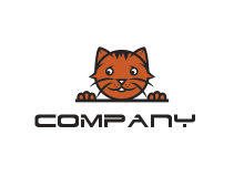 cute cat face logo